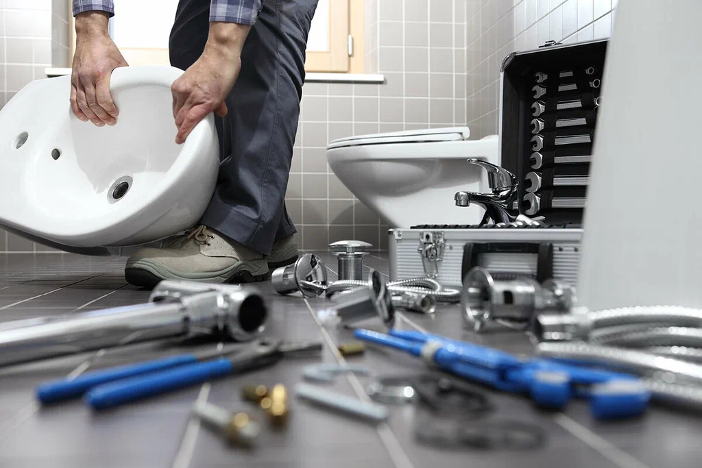 Plumbing tools prepared for a bathroom repair in Altamonte Springs